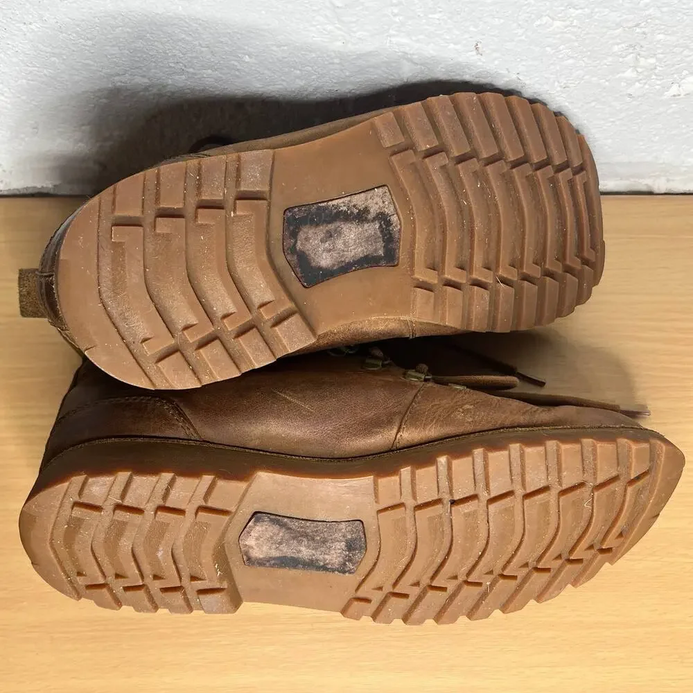 Ugg Men's Tan Brown Leather Lace Up Work Boots Size 11